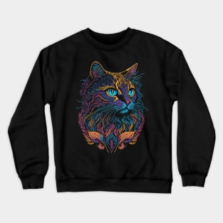 Pop Art Cat Crewneck Sweatshirt